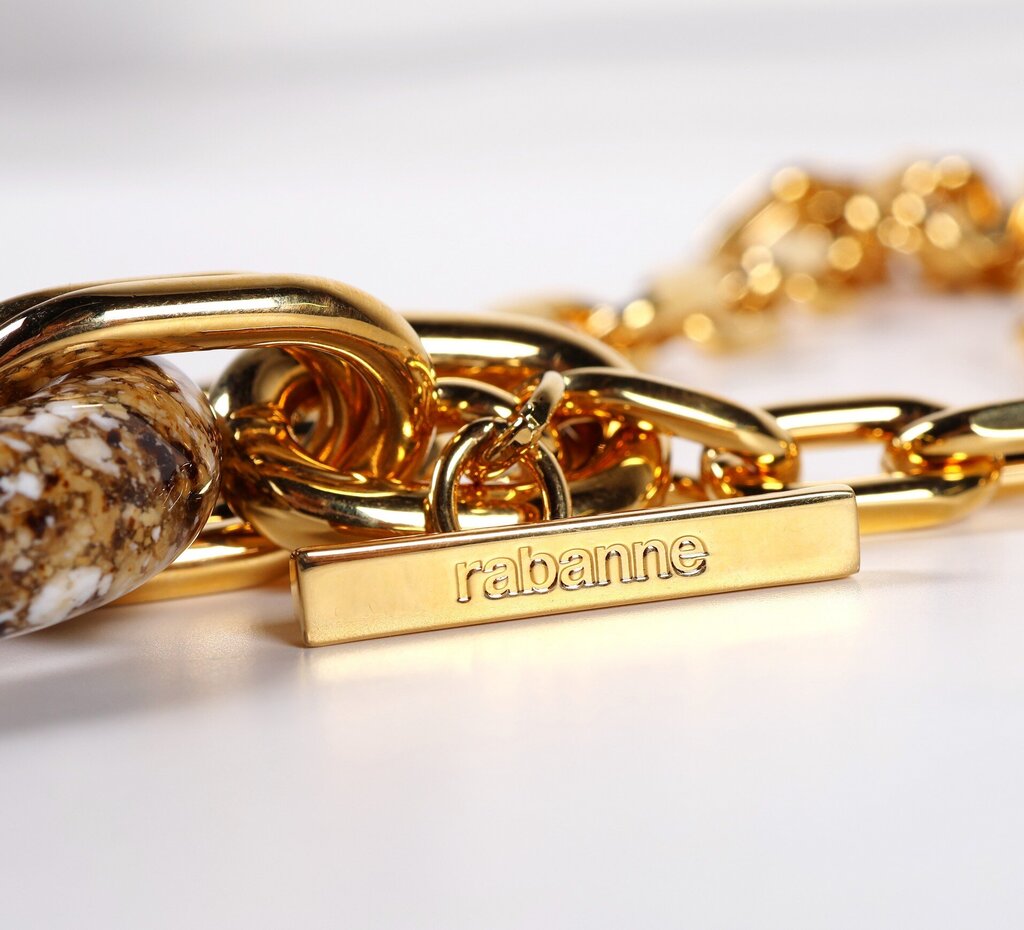 RELIST Gold Tone Oversize Statement Necklace