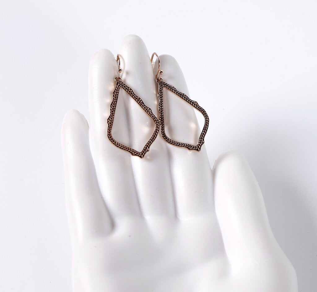 'Sophia' Rose Gold Teardrop Earrings
