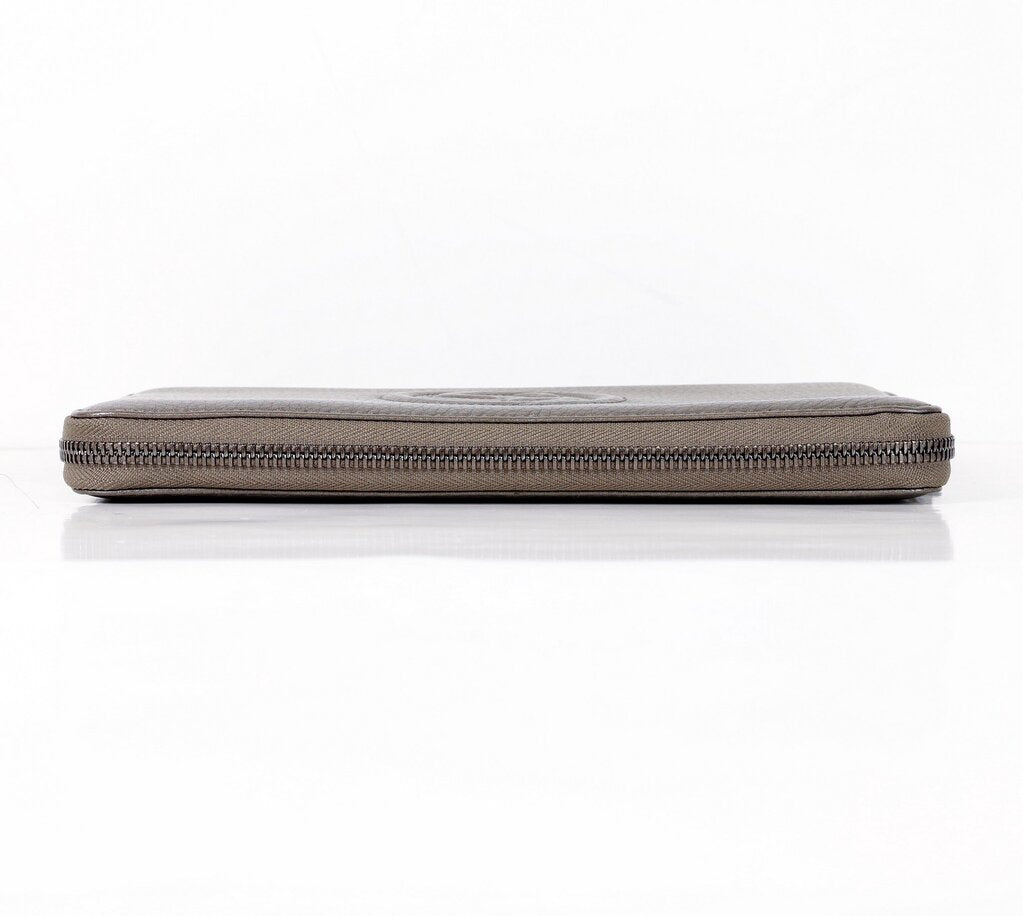 Metallic Greige Zip Wallet