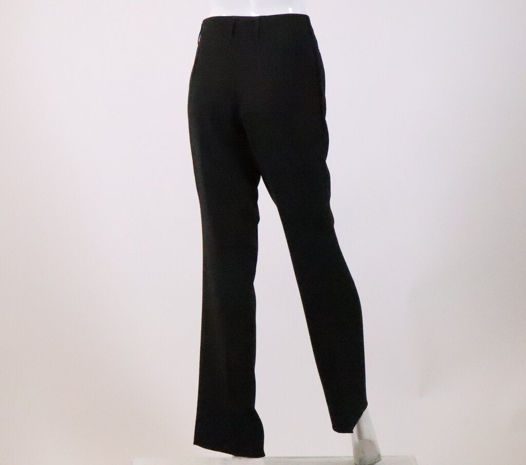 (44) Black/Brown Pinstripe Pant Suit