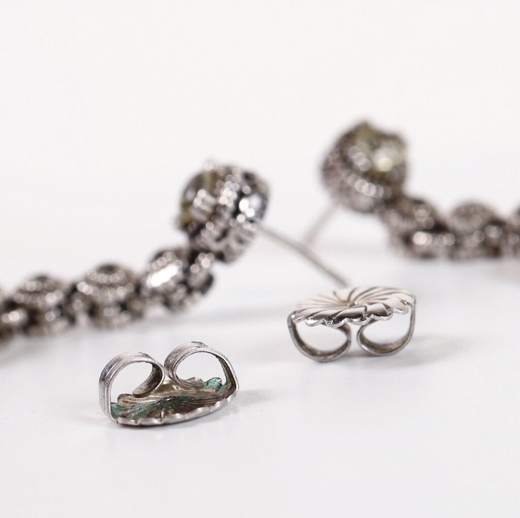 Sterling and 14K Yellow Quartz Earrings