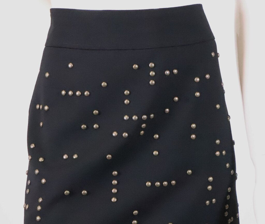 (10) Black Skirt with 'Circuit Board' Studded Pattern