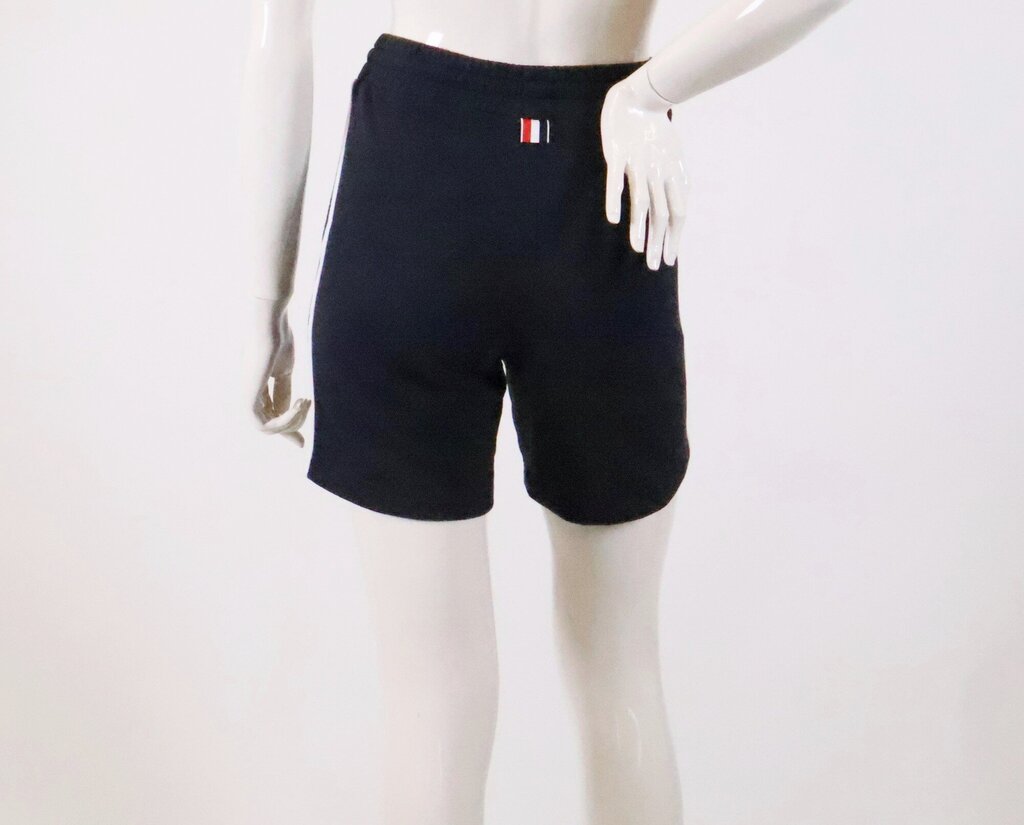 (XS) Navy shorts with white stripe down sides
