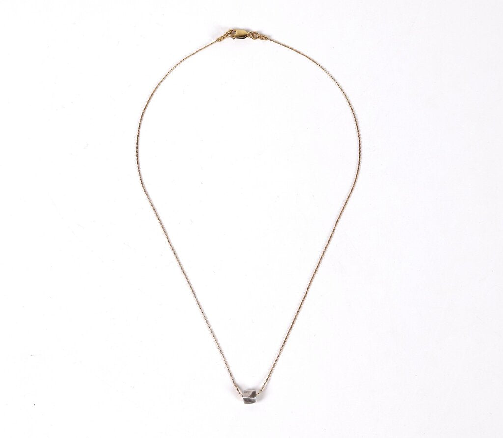 'One Little Faceted Square' Necklace