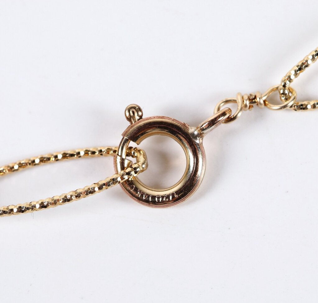 Textured Paperclip Link Long Necklace