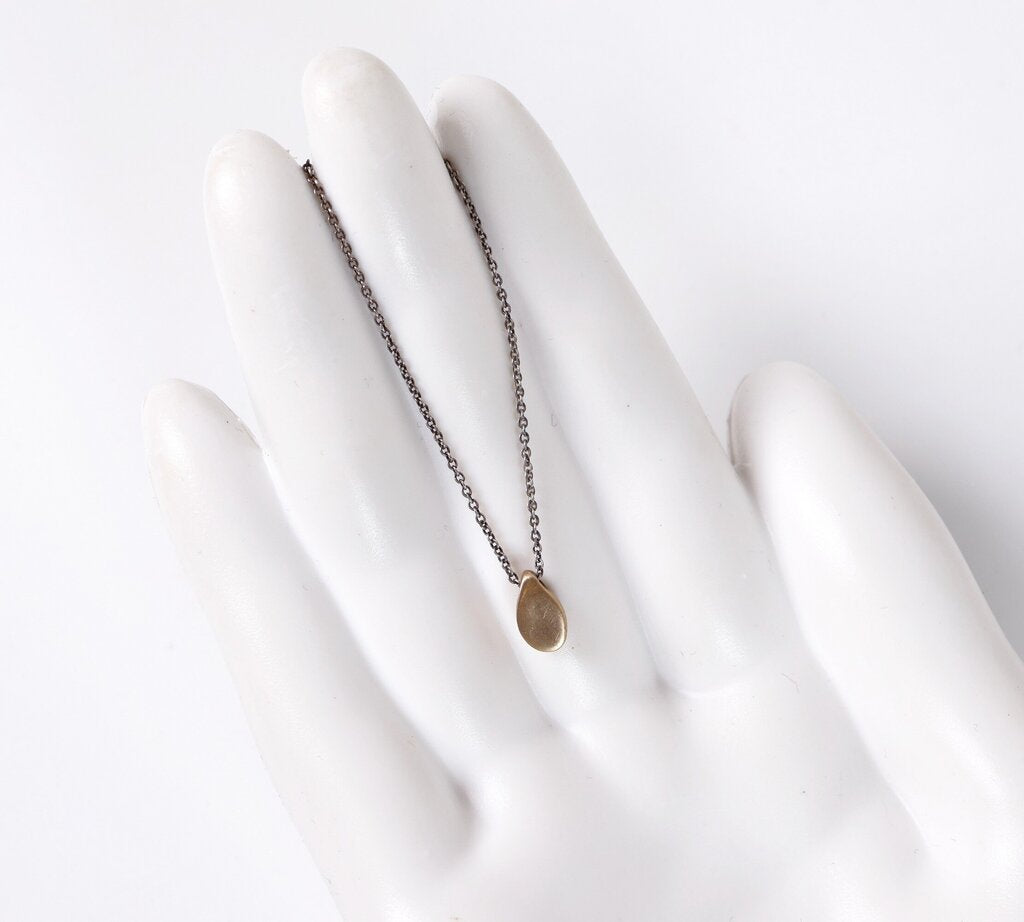 14K Sliding Drop Pendant Necklace