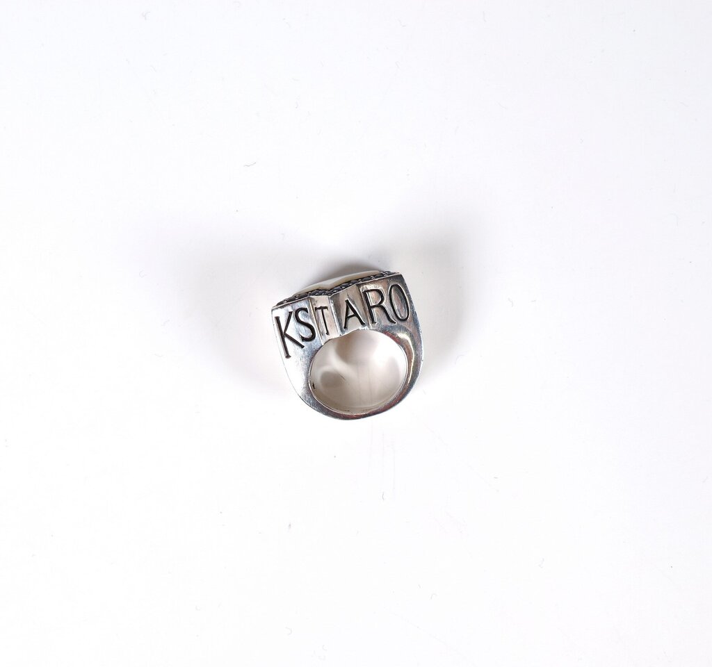 Sterling Sapphire and Mother-of-Pearl 'No Regrets' Ring (5)