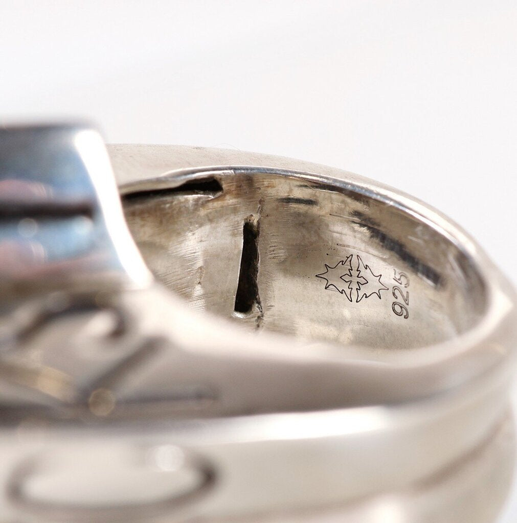 Sterling Sapphire and Mother-of-Pearl 'No Regrets' Ring (5)