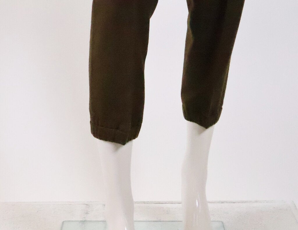 (42/L) Moss Green Capri Trousers
