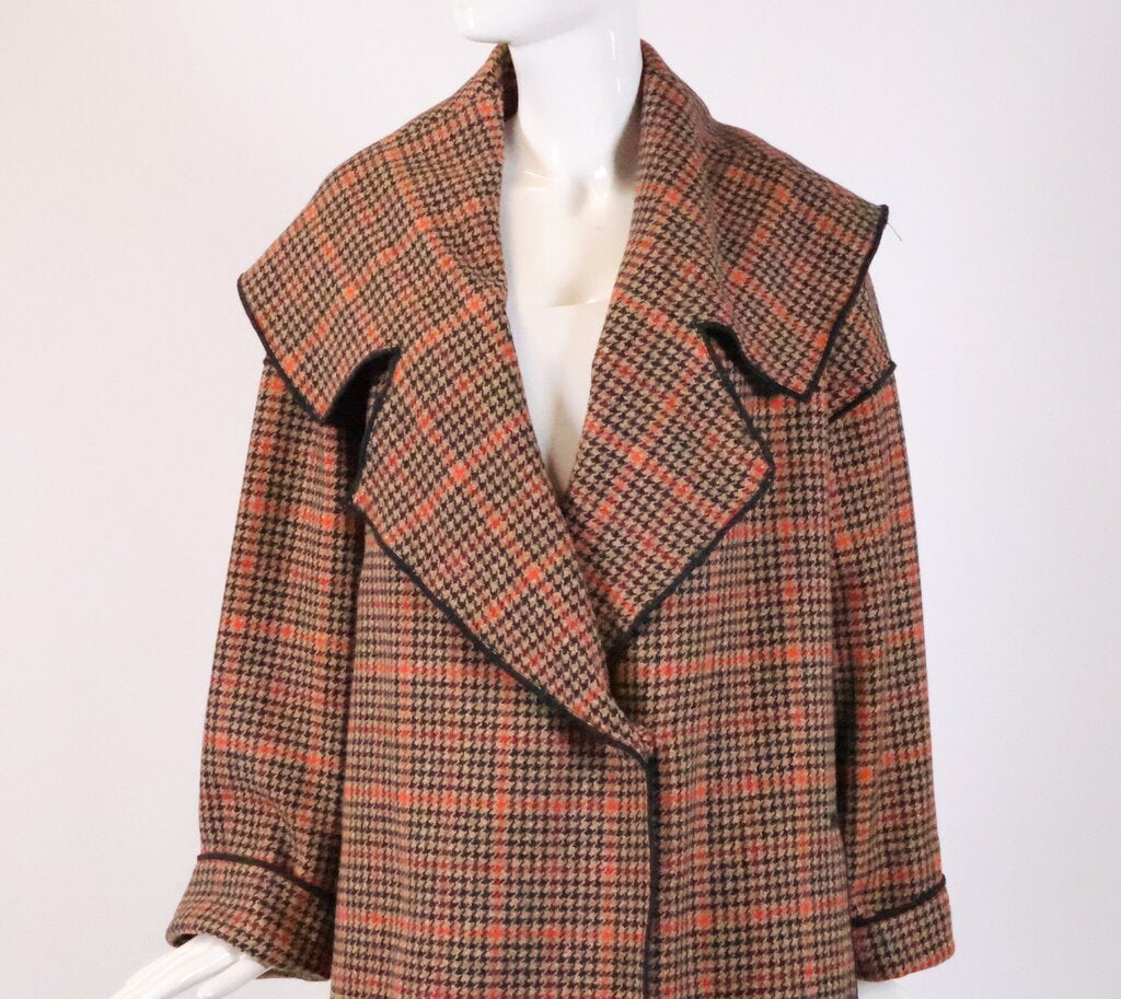 (6) Orange/black Houndstooth Coat