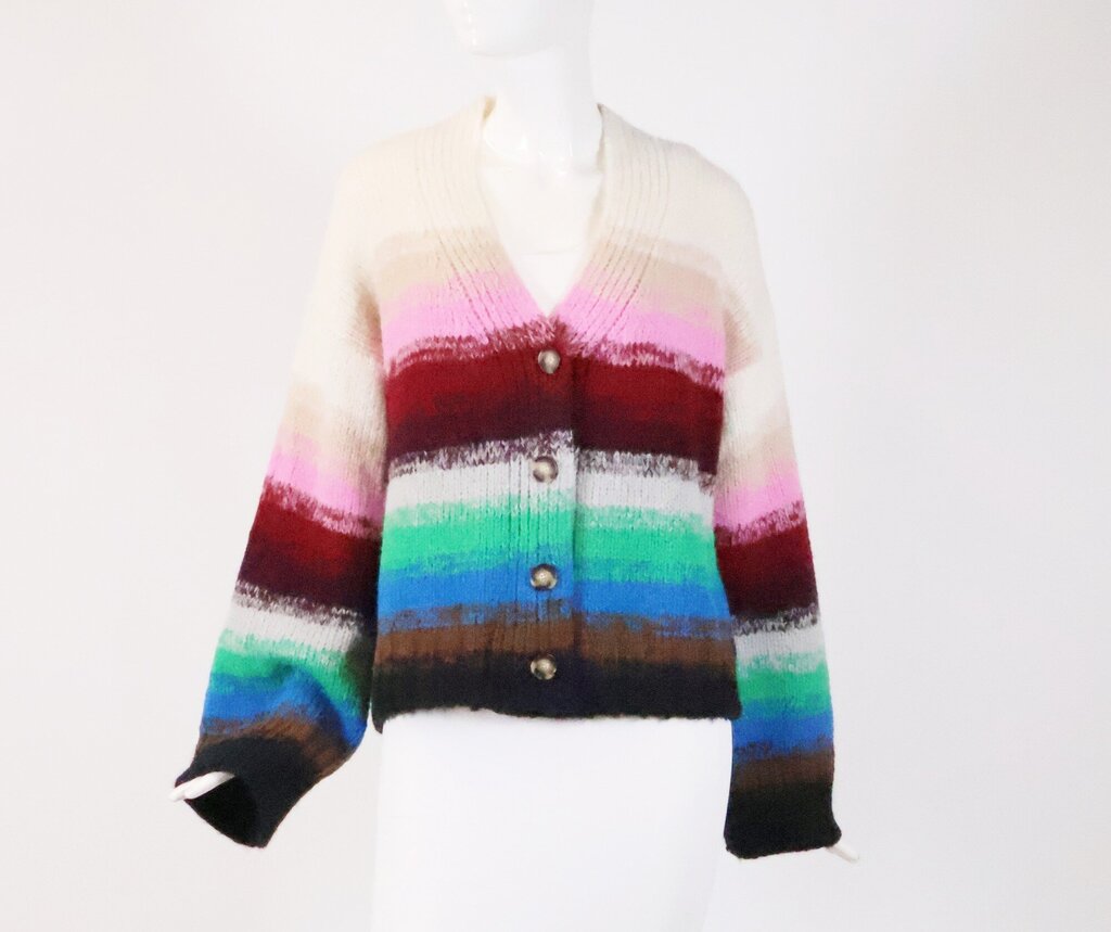 (XS/S) Multi color stripe cardigan