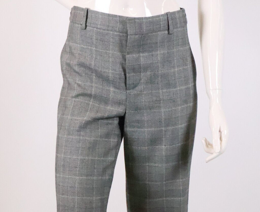 (S) lightweight woven wool trousers