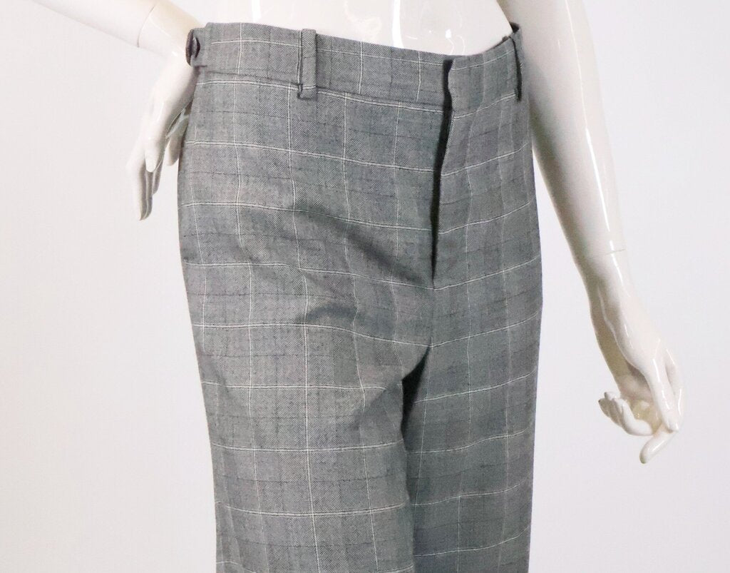 (S) lightweight woven wool trousers