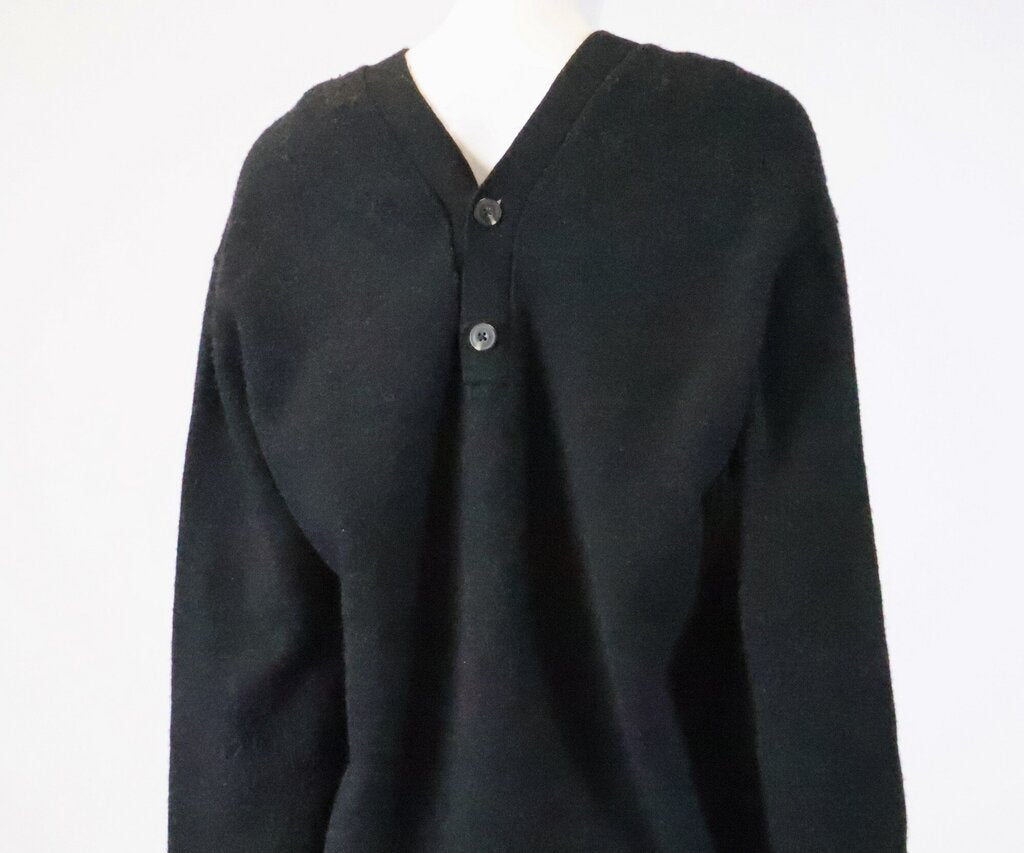 (XS) dark grey button front and back sweater