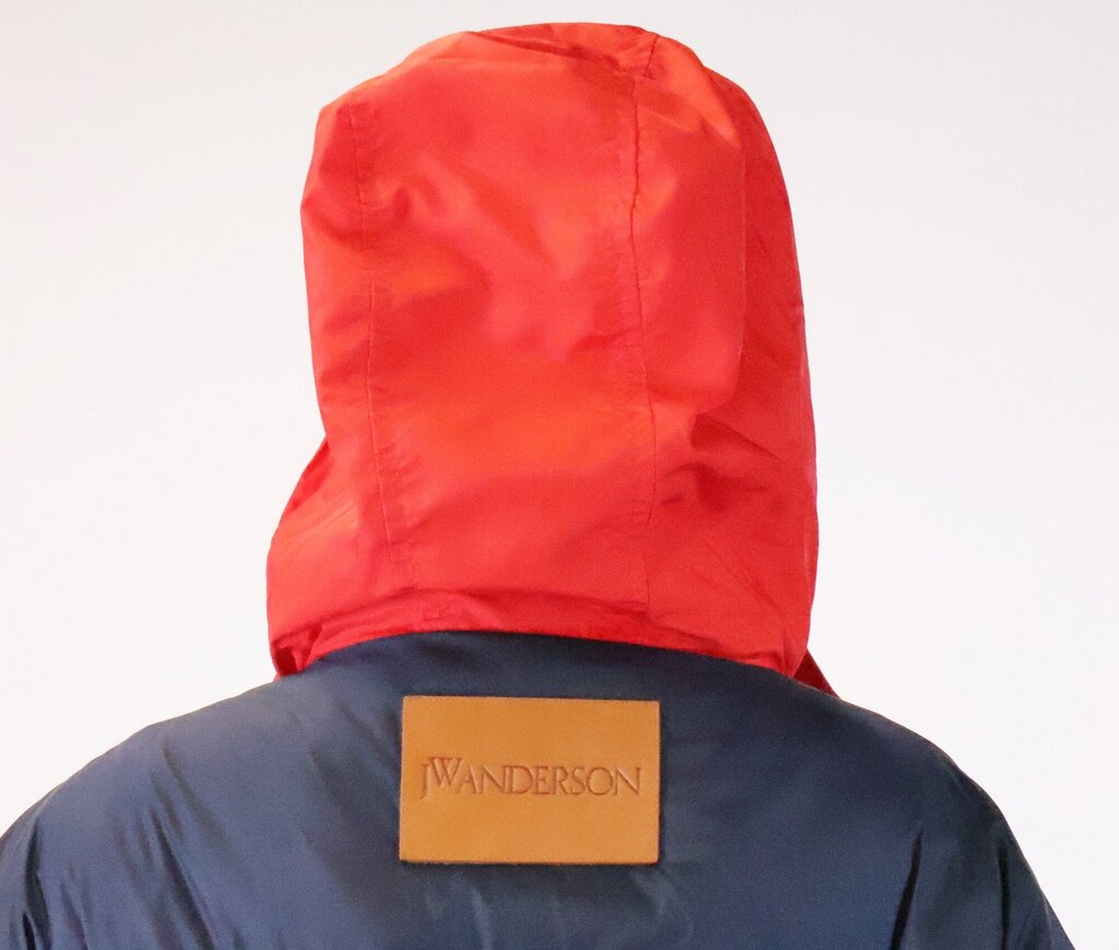 (S/M) Navy/Red Puffer Coat