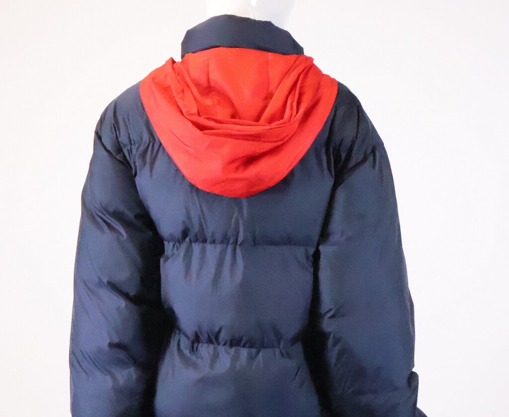 (S/M) Navy/Red Puffer Coat