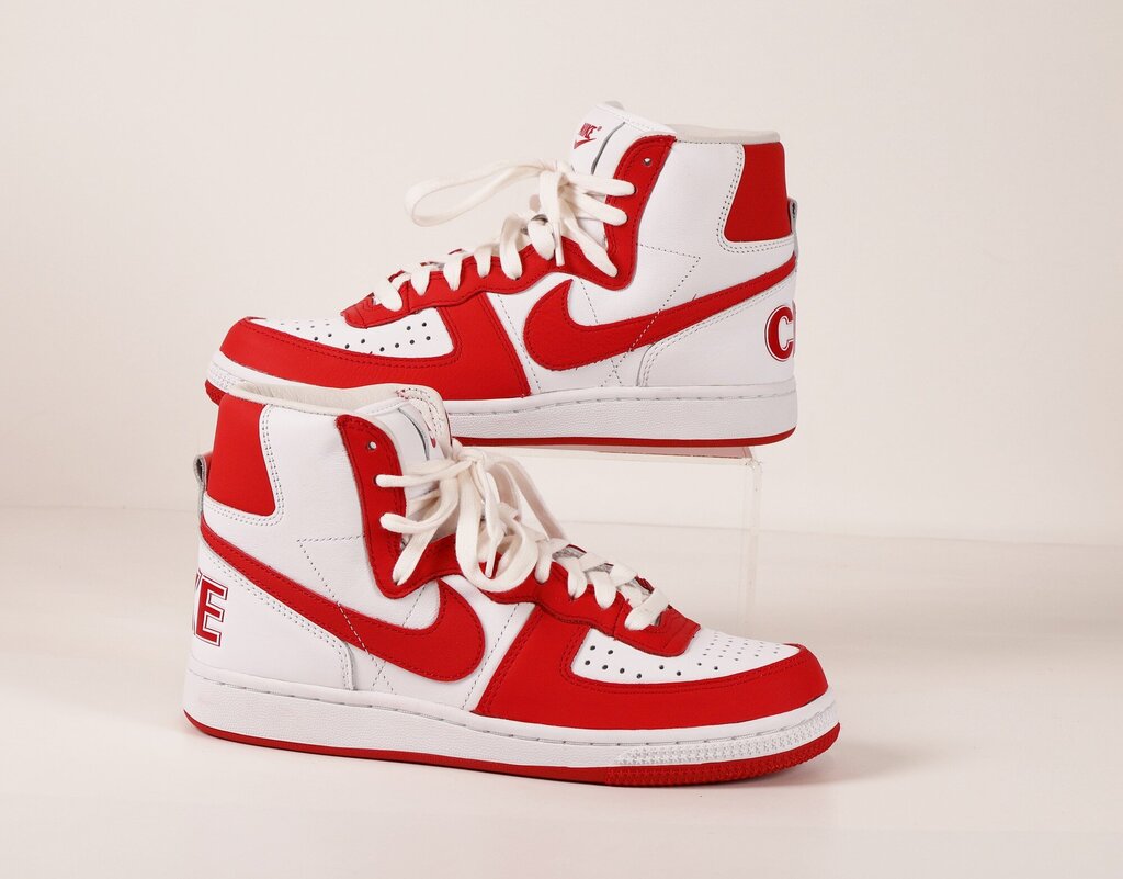 (6.5) Men's Red/white high-top airforce