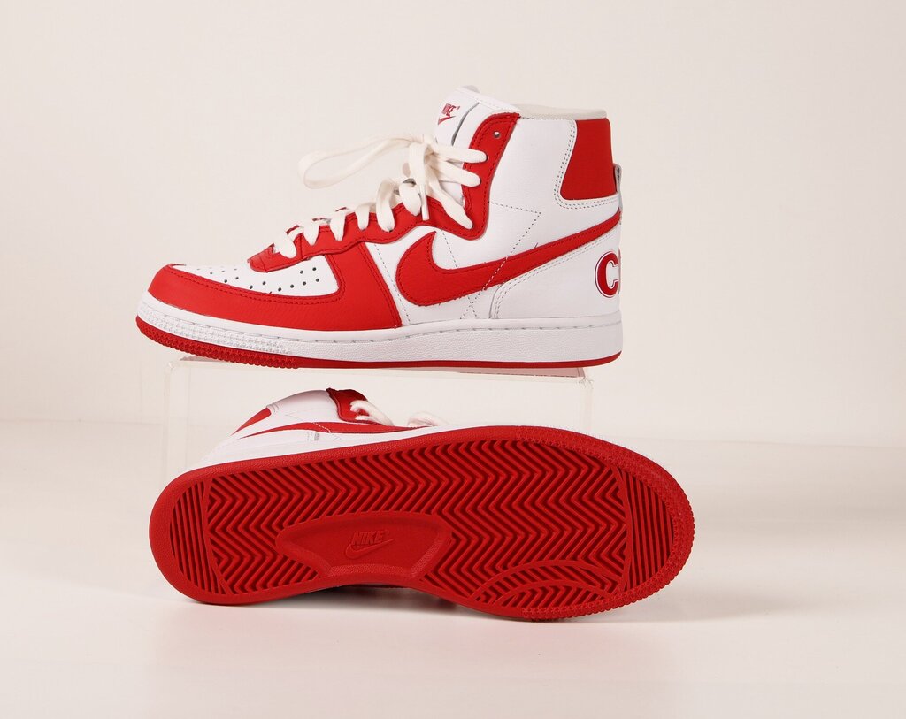 (6.5) Men's Red/white high-top airforce