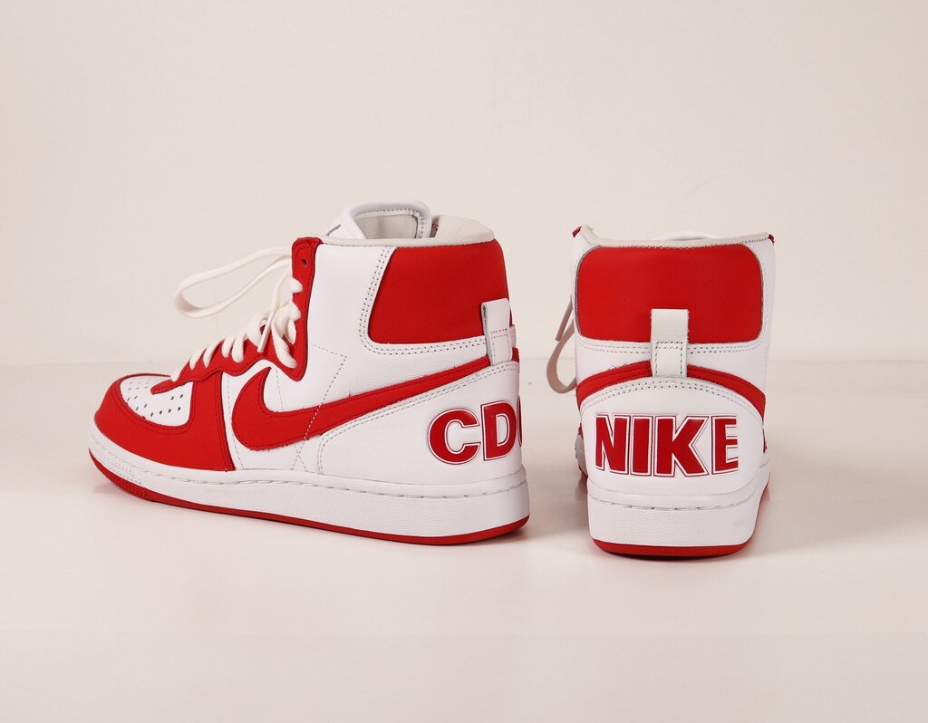 (6.5) Men's Red/white high-top airforce