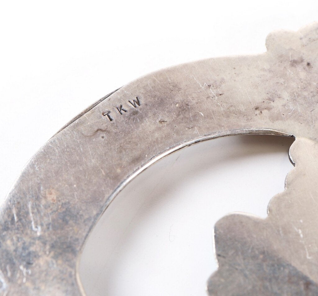 Sterling and Turquoise Squash Blossom Pendant necklace