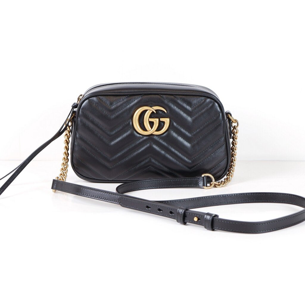 Black GG Marmont Small Crossbody