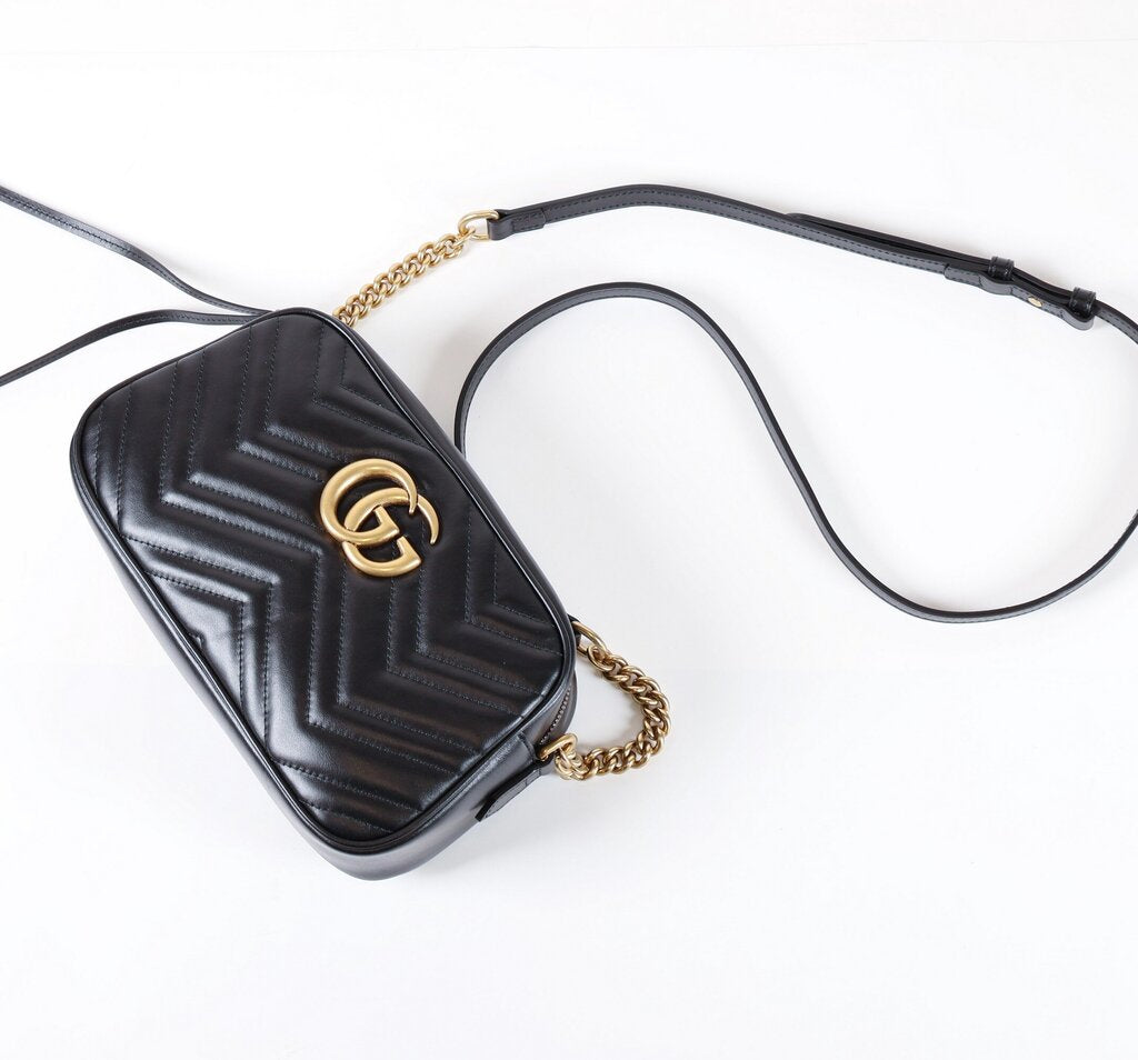 Black GG Marmont Small Crossbody