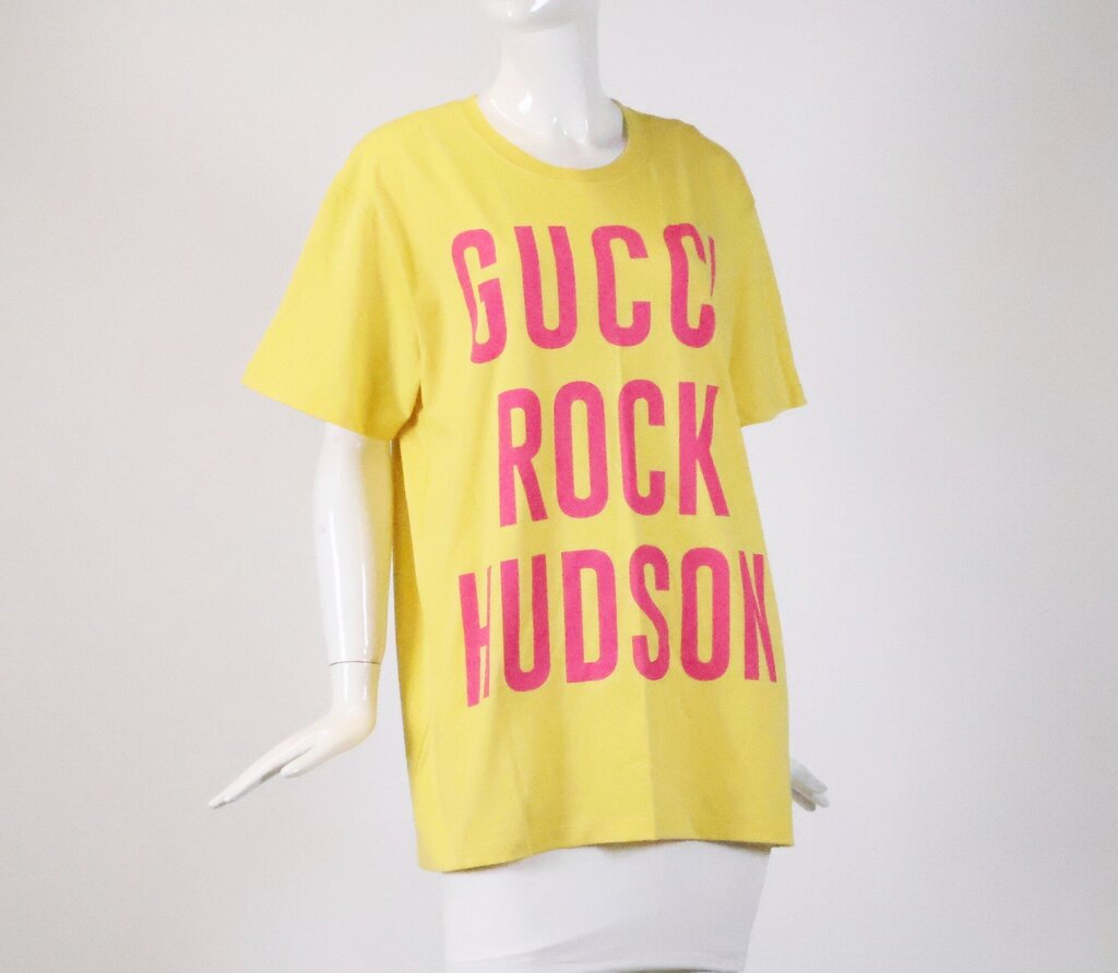 Yellow and Pink 'Gucci Rock Hudson' Tee (S)