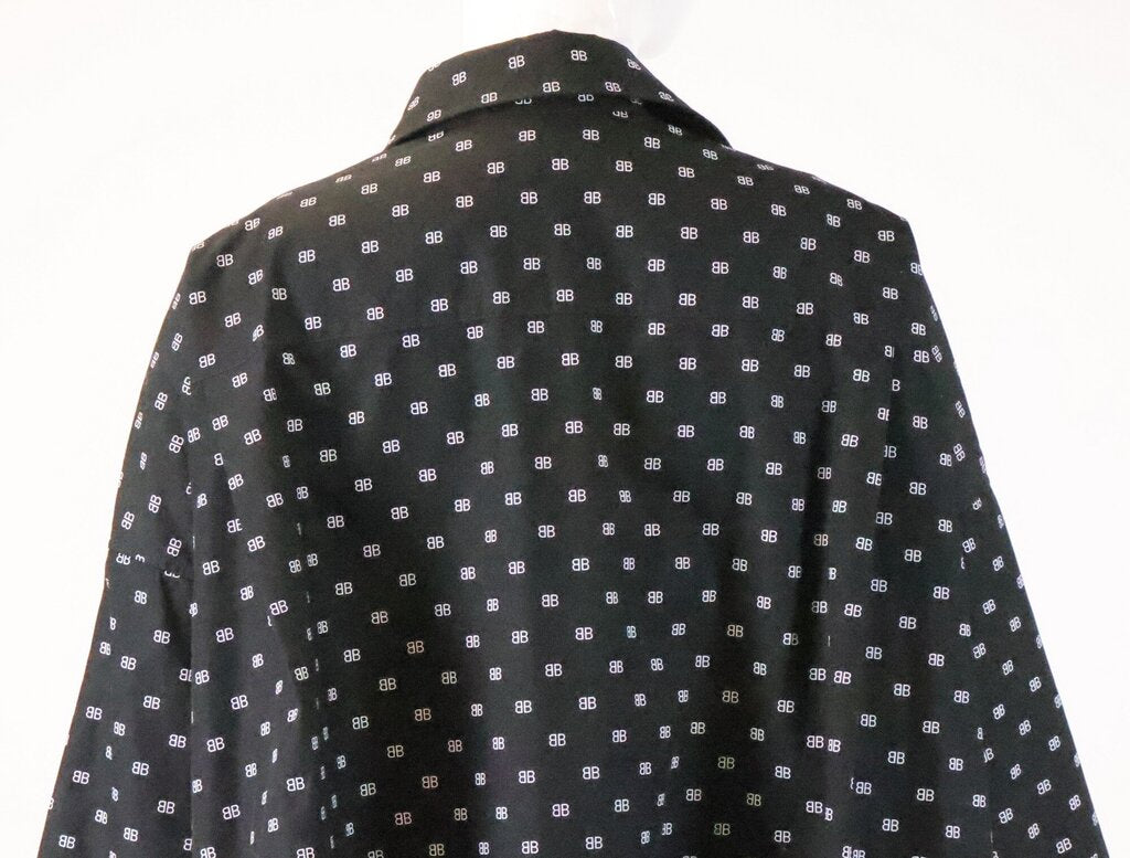 (XS) Black BB Short slv Button Down