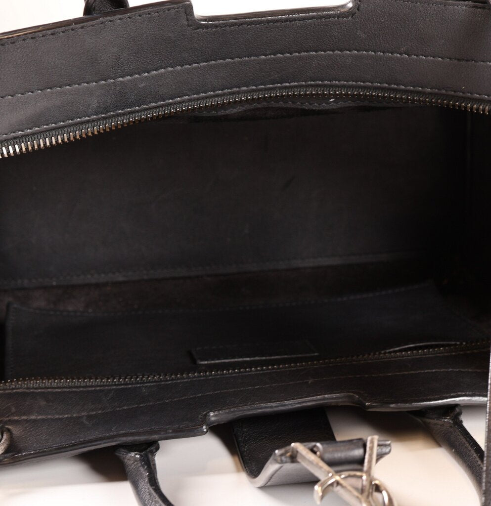 Black Leather Mini Handbag