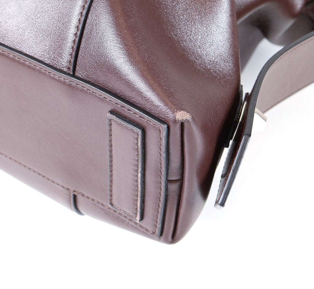 Burgundy Tote with Crossbody Strap