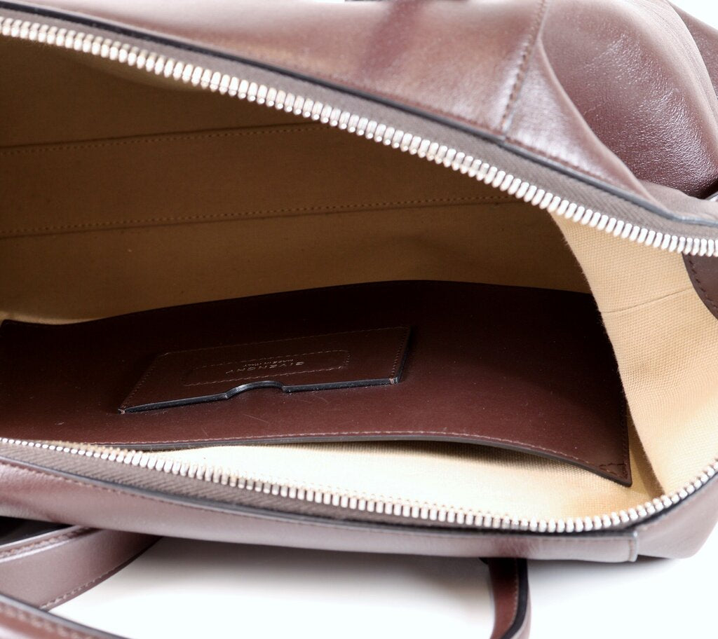 Burgundy Tote with Crossbody Strap