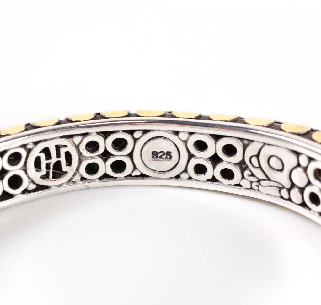 Sterling and 18K Gold Accent Ayu Dot Frangipani Cuff