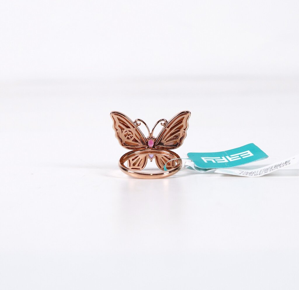 14K Rose Gold Diamond and Mother of Pearl Butterfly Ring (7)