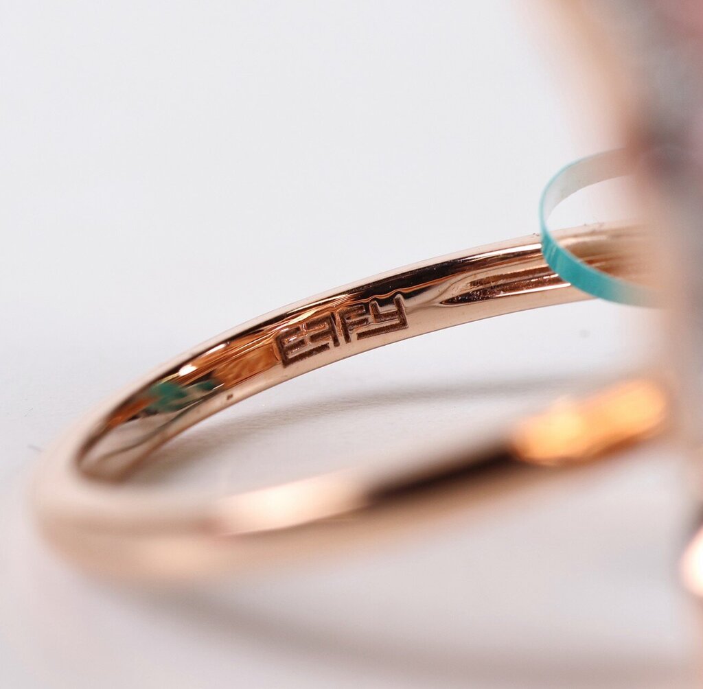 14K Rose Gold Diamond and Mother of Pearl Butterfly Ring (7)