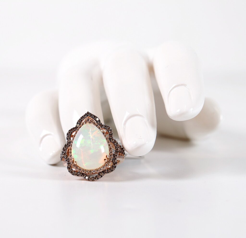 14K Rose Gold Opal and Diamond Ring (7)