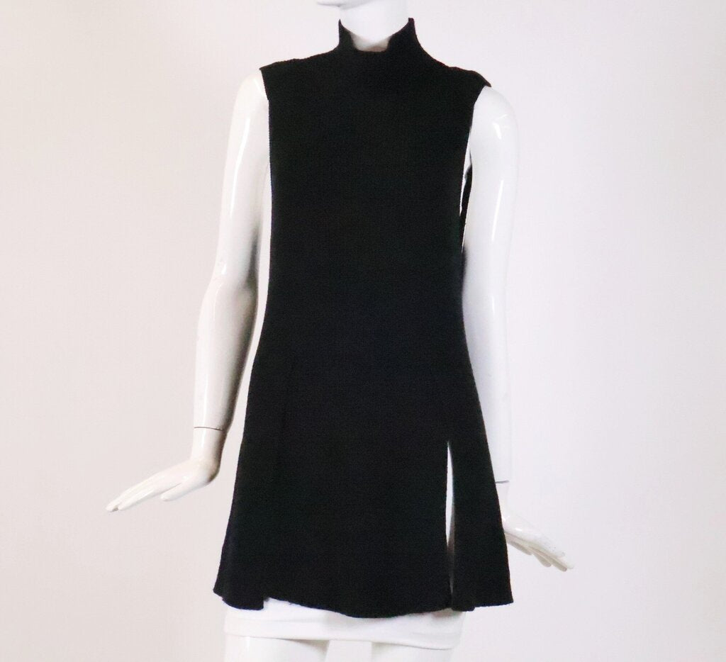 Black Sleeveless Knit Tunic (M)