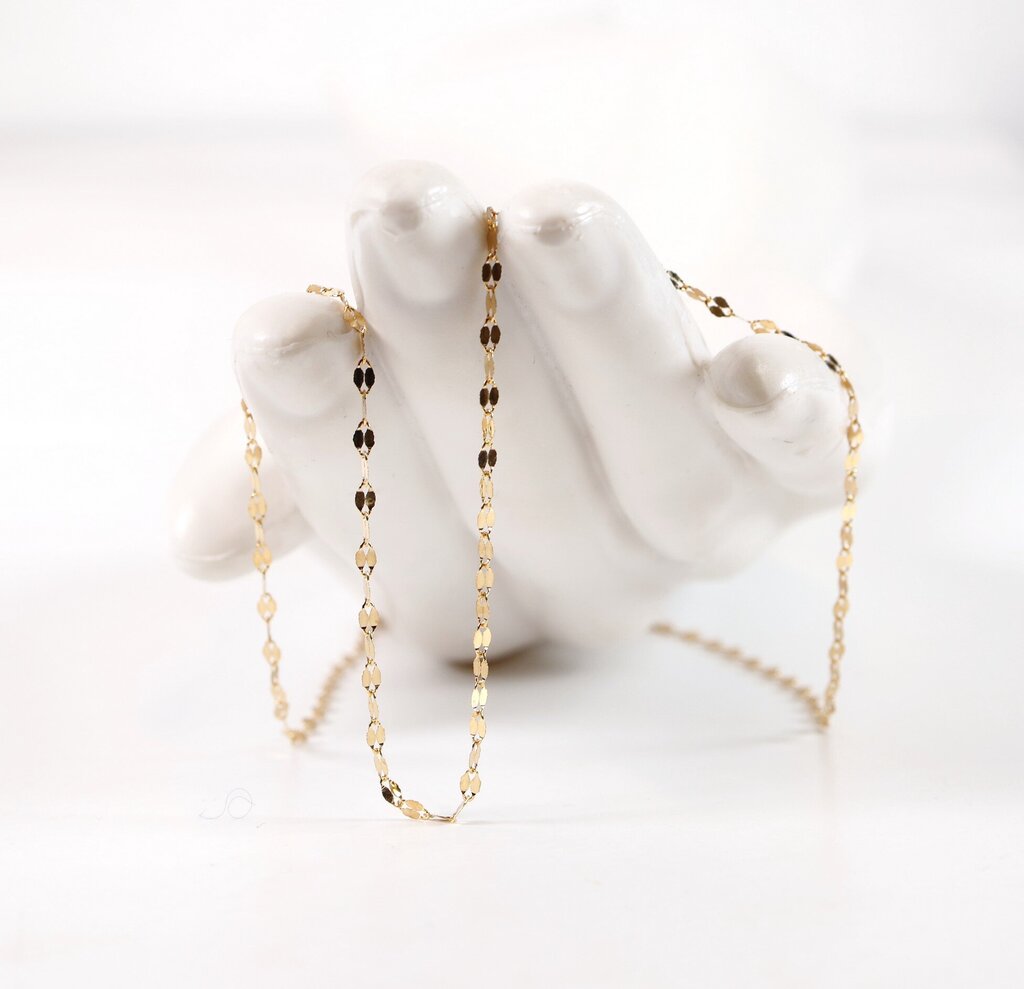 14K 20 inch Confetti Mirror Chain