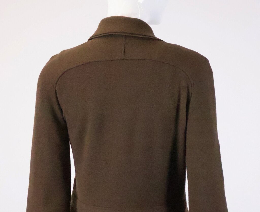 Brown Wool Ruffle Jacket (M)