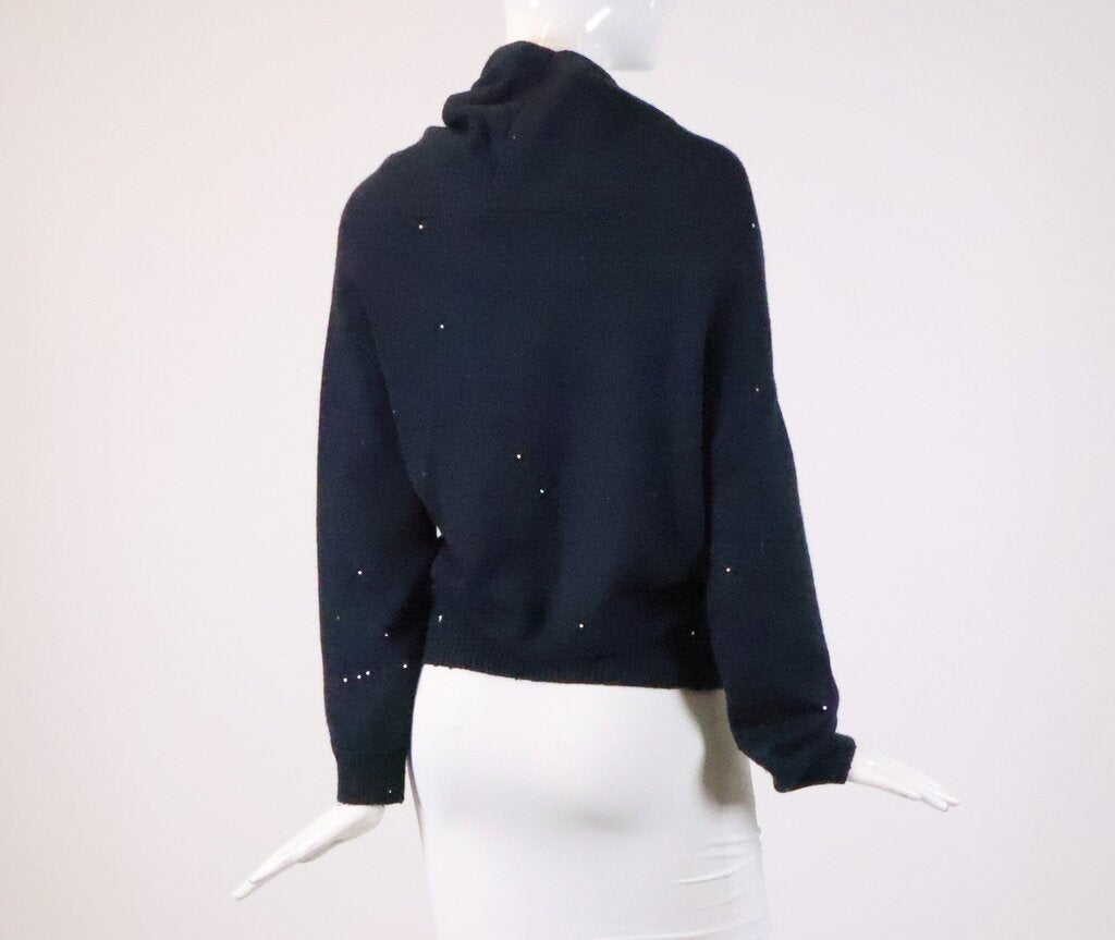 Navy and Sequin Turtleneck Sweater (S)