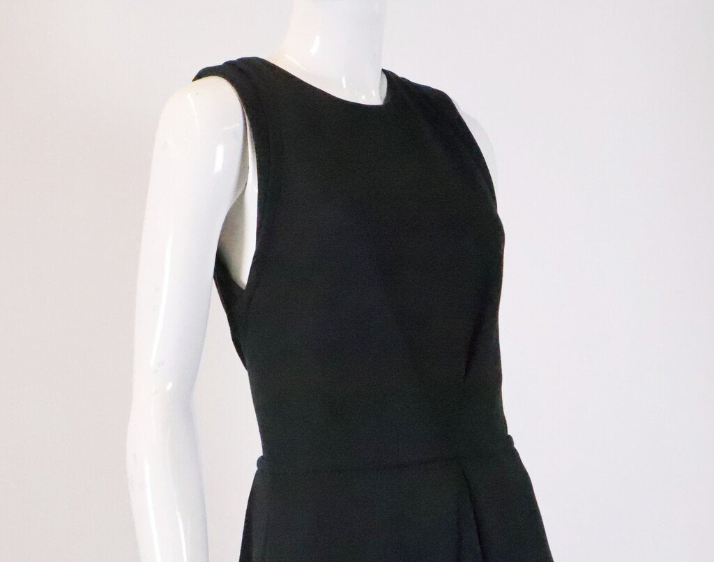 Black Fit and Flare Sleeveless Dress (S)