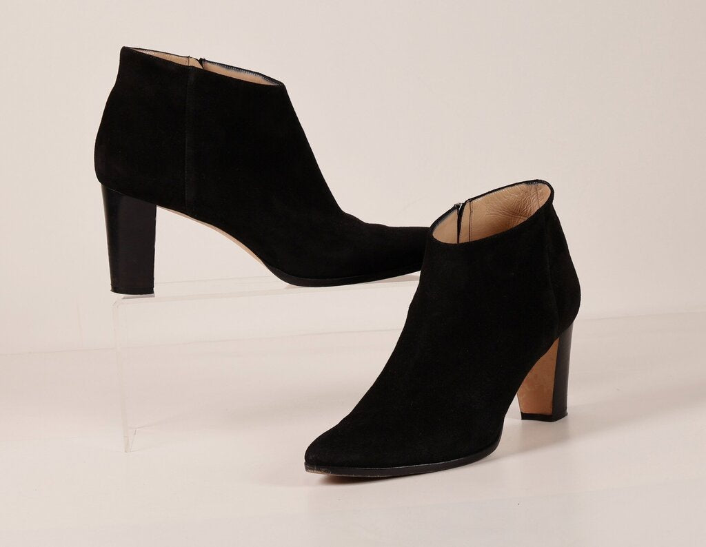 Black Suede Micro Booties (9)