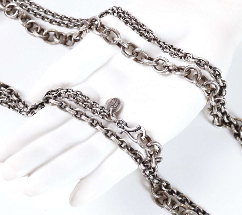 Oxidized Sterling 'Essential Light Chain' Necklace