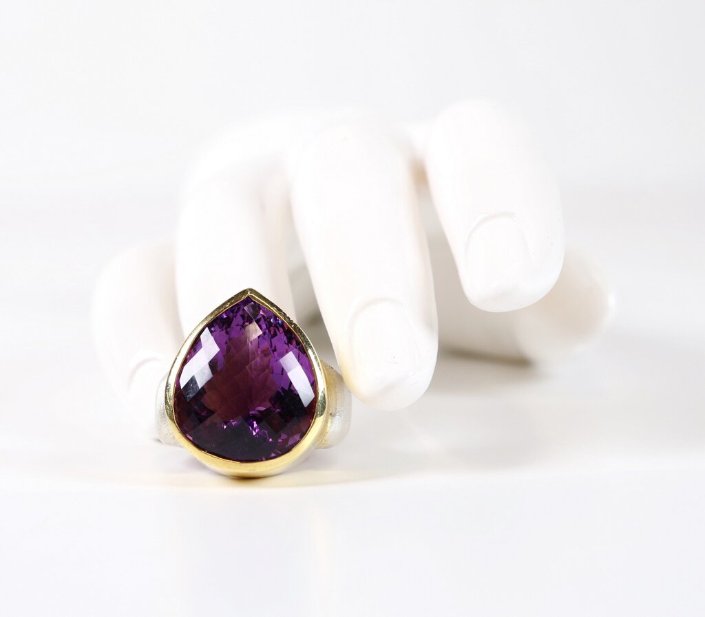 last chance! Teardrop Amethyst Cocktail Ring (8)