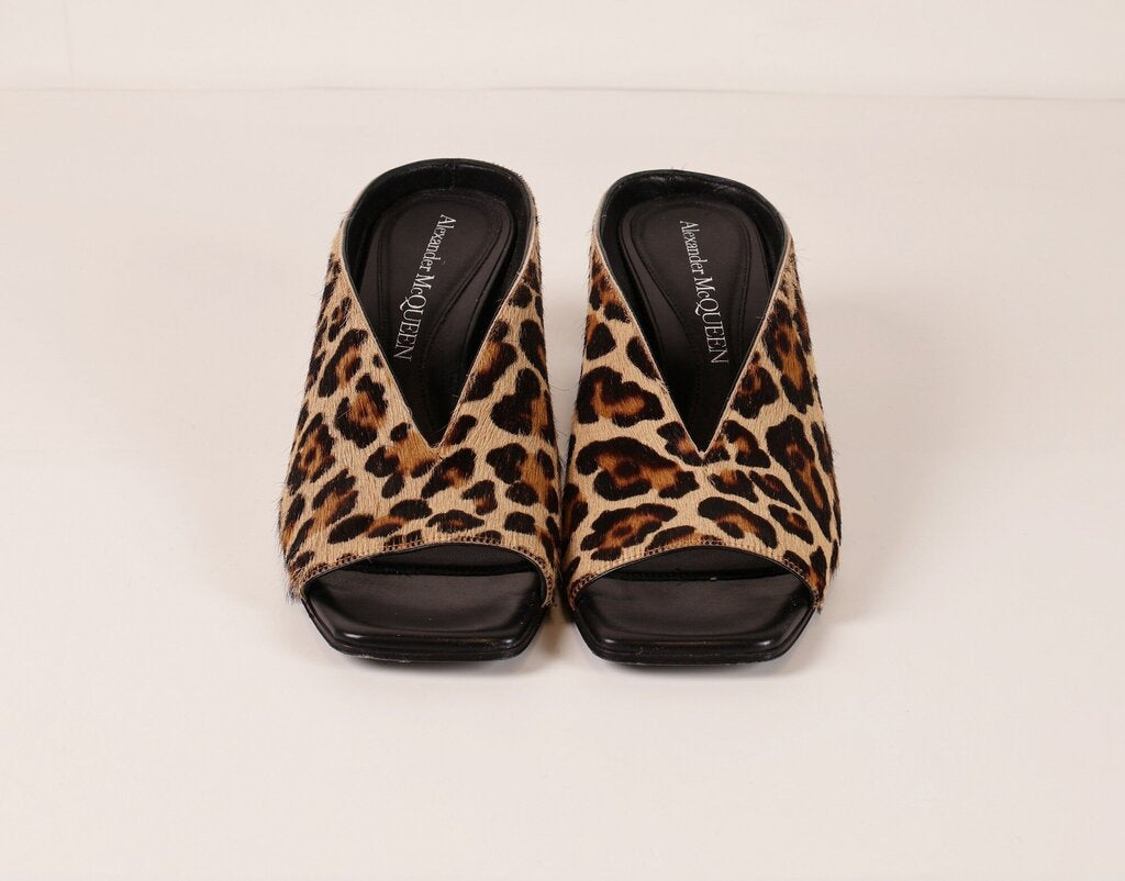 Cheetah Hair Peep Toe Heeled Mules (9)