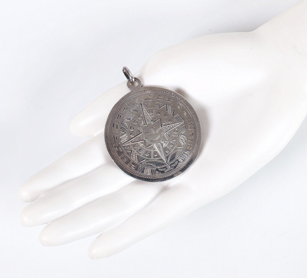 Sterling 'Aztec Sun' Pendant