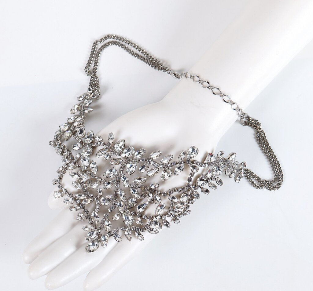 Rhinestone Bib Necklace