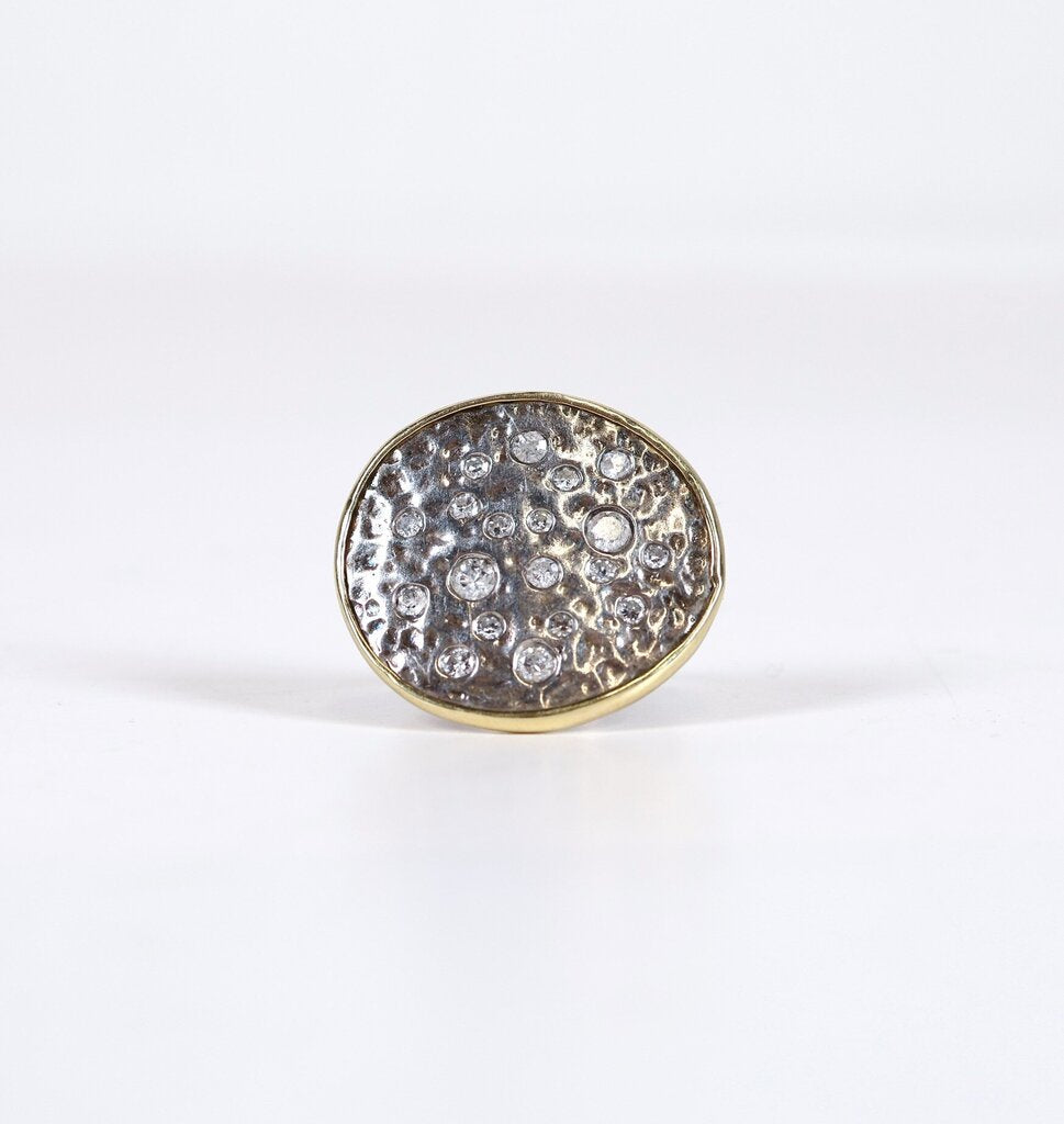 Sterling 14K and Diamond 'Frame' Ring (7)