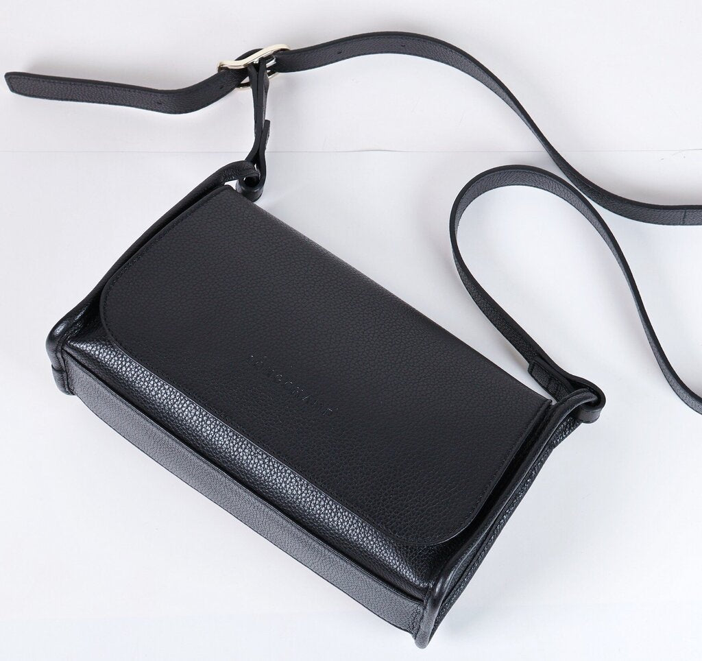 Black Leather Crossbody