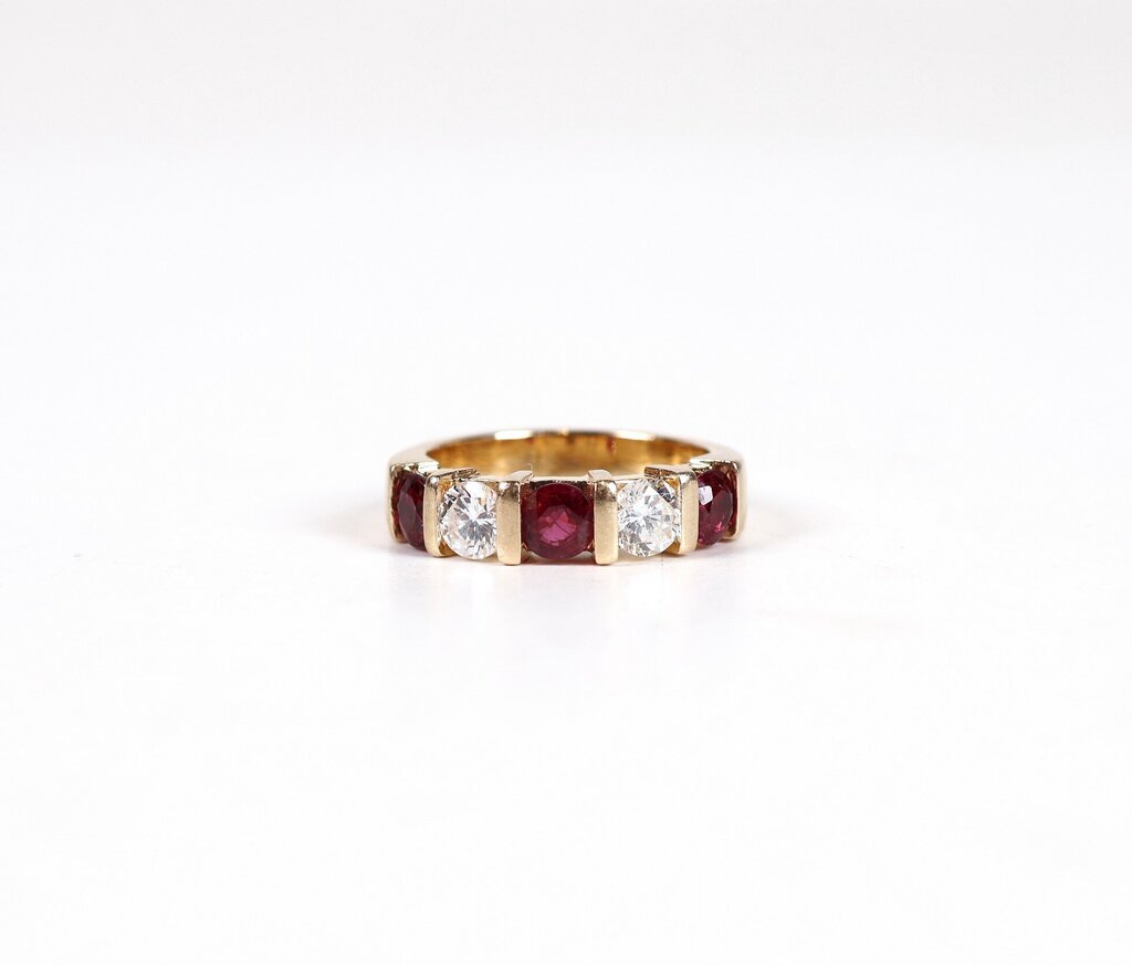 14K Diamond and Ruby Ring (4.75)