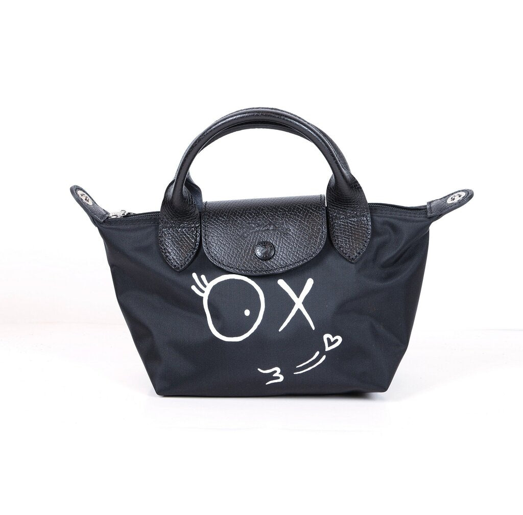 Black Mini 'Le Pliage' with Face